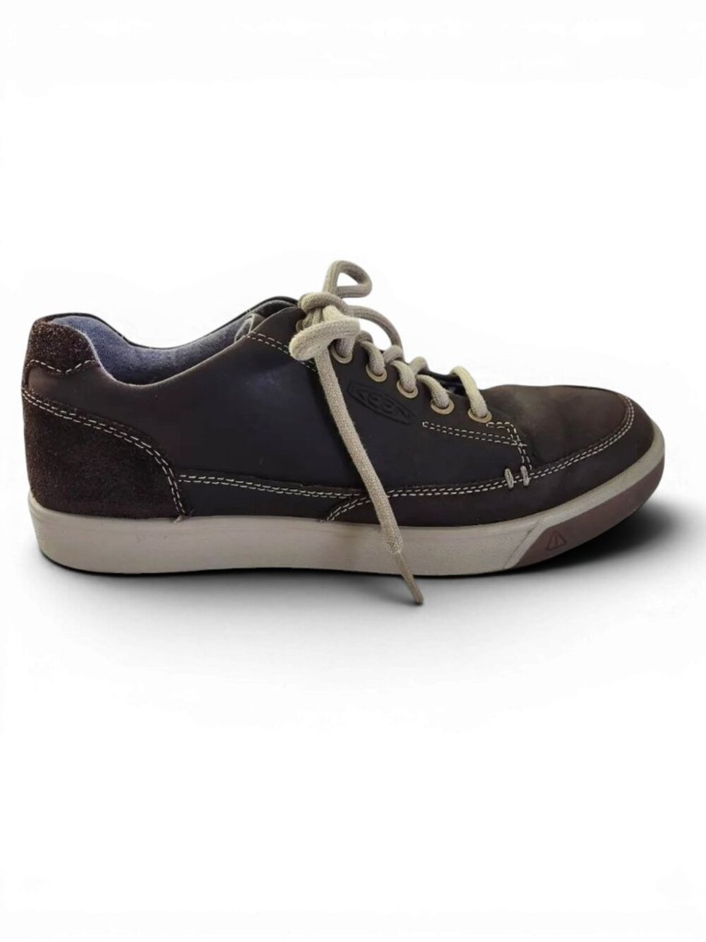 KEEN Brown Leather Casual Walking Shoes Comfort Lace Up 8